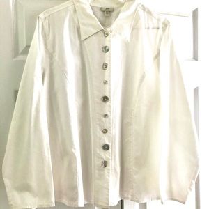 JJill white button down blouse size XLP
